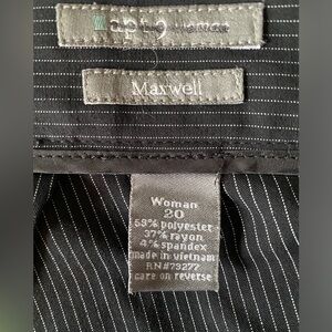 Apt. 9 Stretch Maxwell Dress Pants Women's Gray black Pinstripe Mid-Rise 20
C